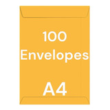 Envelope Saco Ouro A4 229x324mm Documento Currículo 100 Und