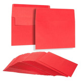  Envelopes De Convite Vermelhos Para Cartões Comemorativos (