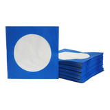 Envelopes Papel Azul P/ Cd / Dvd Visor Transparente 100un.