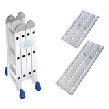 Escada Articulada Alumínio 12 Degraus 4x3 C/plataforma Mor