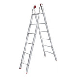 Escada De Alumínio Extensível Dupla 2x11 22 Degraus Worker