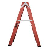 Escada De Fibra De Vidro 4 Degraus 1,20 M Americana Dupla Rotterman Esc04120