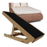 Escada E Rampa Pet Antiderrapante Regulavel Até 60 Cm Alt Cor Natural