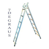 Escada Extensiva 7 Degraus 3 Em 1 Zincada - Casa E Pintor Cor Prata