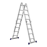 Escada Multifuncional 4x4 Com Plataforma 16 Degraus Mor Cor Alumínio