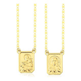 Escapulário Corrente Piastrine 60 Cm Ouro 18k 750 Cor Amarelo Aqua Jóias
