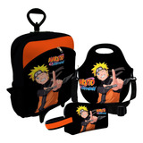 Escolar Mochila Rodinha Infantil Lancheira Estojo Grande Desenho Do Tecido Naruto Shippudden
