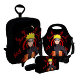 Escolar Mochila Rodinha Infantil Lancheira Estojo Grande Desenho Do Tecido Naruto Uzumaki