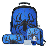 Escolar Mochila Spider Man Homem Aranha Tam G Cor Preto