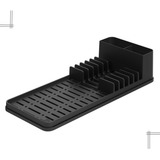 Escorredor Com Tapete De Pia Coza 42,2 X 17,4 X 9,4 Cm Preto