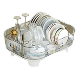 Escorredor De Louças Rack Organizador Multifuncional Branca.