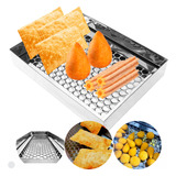 Escorredor Descançador De Frituras Inox 25x35x07cm Pasteis
