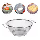 Escorredor Multiuso Com Alça 21cm Aço Inox Rei Dos Térmicos
