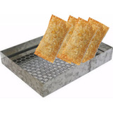 Escorredor Secador Pastel Salgados Fritura 40x30 Galvanizado