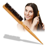 Escova De Cabelo Finalizadora De Penteado Desfiar E Limpar Cor Marrom