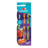 Escova Dental Condor Jr Divertidamente Cores Sortidas