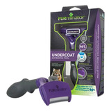 Escova Furminator Para Gato Médio/grande Pelos Longos Cor Roxo