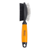 Escova Grande Dupla Face Para Pets Profissional Pelos Wahl Cor Laranja