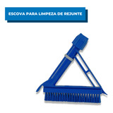 Escova Para Limpeza De Rejunte Azulejo Parede Piso Azul