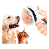 Escova Pet Rasqueadeira Pet Tira Pelos Pra Cachorro E Gatos Cor Azul