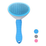 Escova Removedora De Pêlos Pets Autolimpante Azul - Meimei
