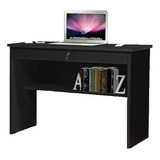 Escrivaninha Office Mesa De Computador Gaveta Nicho Orquidea Cor Preto