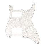 Escudo Guitarra Strat Hh Branco Perolado 3p Spirit 231-wp