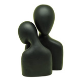 Escultura Casal Namorados Decoração Cerâmica Rack Sala