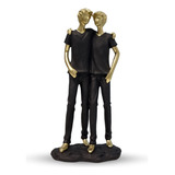 Escultura Decorativa De Irmãos - Amor E União Em Seu Lar
