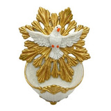 Escultura Divino Espírito Santo Parede Água Benta 15cm