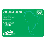 Esim Chip - 7 Dias - América Do Sul - Internacional