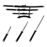 Espada Samurai Katana Ninja Kit Tres Conjunto Decorativas 