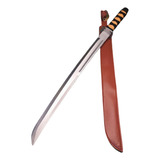 Espada Samurai Katana Wild 70cm Com Fio Corte + Bainha Couro