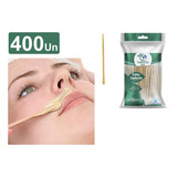 Espátula Depilação Facial Sobrancelhas Mini Palito Cera Madeira 400 Und.