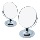 Espelho Balcão Ótica Óculos Maquiagem Metal Giratório 