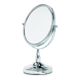 Espelho De Mesa Com Aumento Dupla-face Redondo 17cm