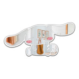 Espelho Decorativo Acrílico Cinnamonroll Hello Kitty 50 Cm Cor Da Moldura Branco