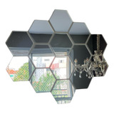 Espelho Decorativo Acrilico Hexagonal 10 Peças C/ Dupla Face