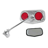 Espelho Retrovisor Bicicleta Cromado Retrô C/ Refl (unidade)