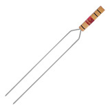 Espeto Churrasco Gaúcho Duplo 75cm Aço Cromado Profissional
