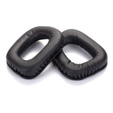 Espumas Almofadas Earpads Para Logitech G230,g430,g930 E G35 Cor Preto Courino