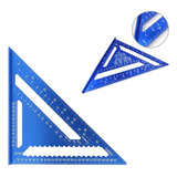 Esquadro Rápido Triangular Régua E Transferidor 12 Polegadas Cor Azul