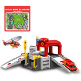 Estação De Bombeiro Com Helicóptero - Cardoso Toys
