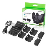 Estação Dock Charge Dual Xbox One S/x + 2 Baterias De 800 Mah