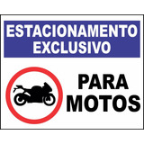 Estacionamento Exclusivo Para Motos Placa 40x50cm De 2mm 
