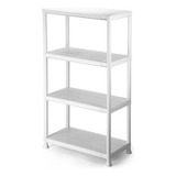 Estante 4 Andares Plastico Livros Sala Quarto Prateleira Cor Branco