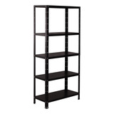 Estante Armario De Aço 135cm Altura 5 Bandejas Preto P/150kg Cor Preto Fosco