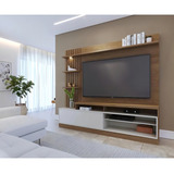 Estante Home Theater Colibri Maceió Com 1 Porta Cor Amendoa/off White Matte
