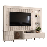 Estante Home Theater Le Mans Calacata Off White Madetec Cor Calacata/off White