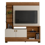 Estante Para Home Theater E Tv Até 50 Polegadas Alagoas F... Cor Freijó/off White